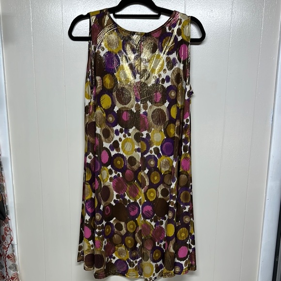 Green and White Sleeveless Mini Sundress - Picture 5 of 8